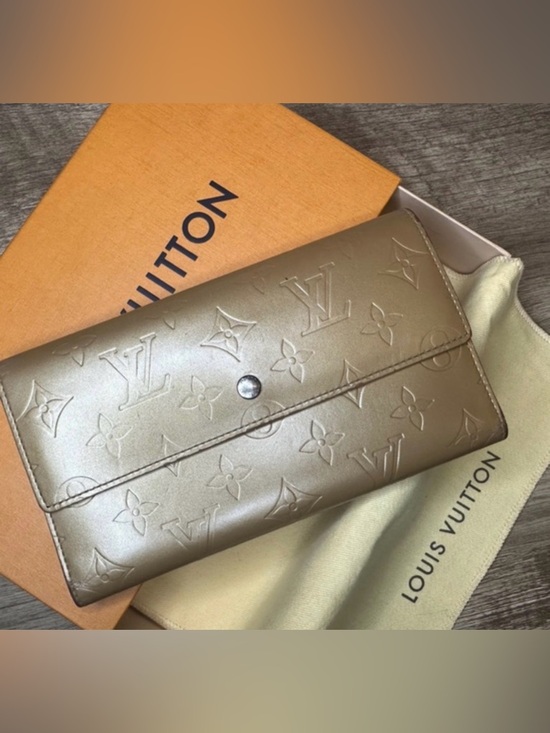 Louis Vuitton Handbags - Louis Vuitton Matte Gold Monogram Long Wallet. Rare